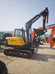 Second Hand Compact Volvo EC60 6Ton Crawler Excavator Urban Earthmoving Machine Ready Stock